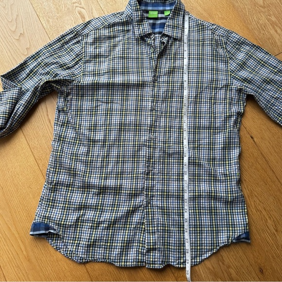 HUGO BOSS PLAID BUTTON UP LONG SLEEVES SHIRT - XL - Picture 14 of 14